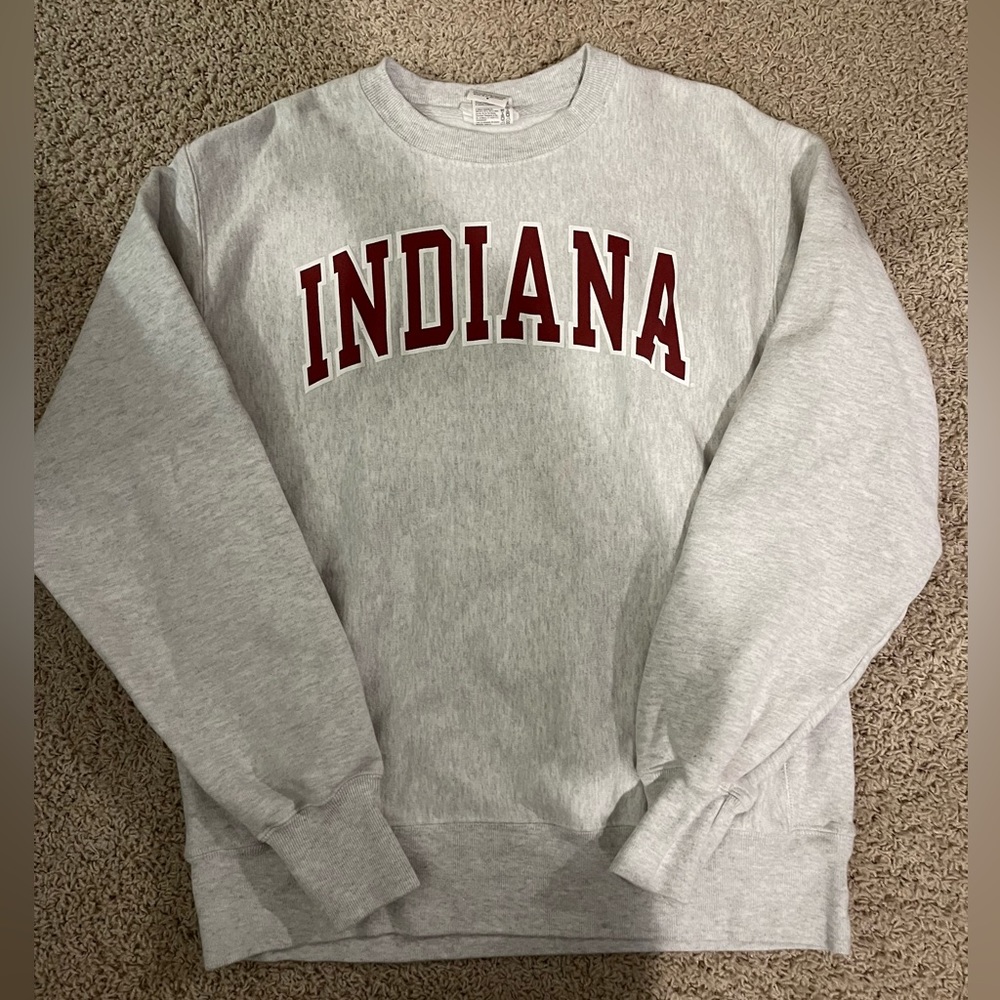 Indiana Champion Crewneck, Women’s Medium, Light Heather Grey, NEVER WORN